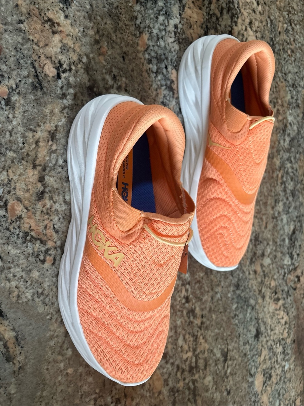 Hoka Orange Slip-On Ora Recovery Women's Athletic Shoes - Picture 3 of 6